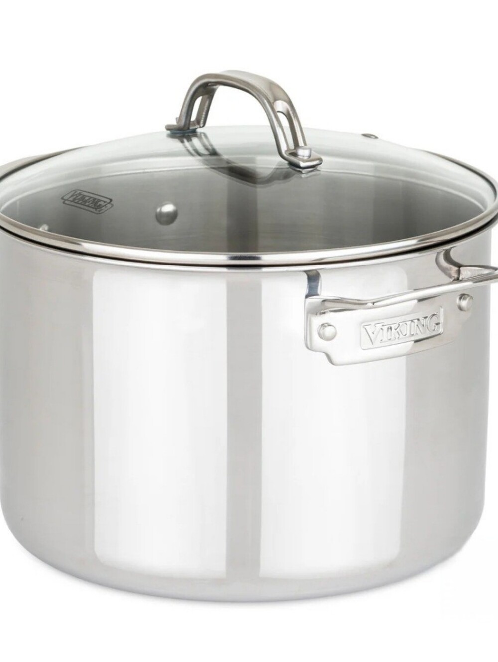 Viking 3-Ply Bonded Stainless Steel 8QT Stock Pot with Lid - Silver